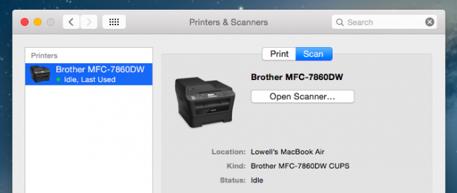 Brother scanner app for mac